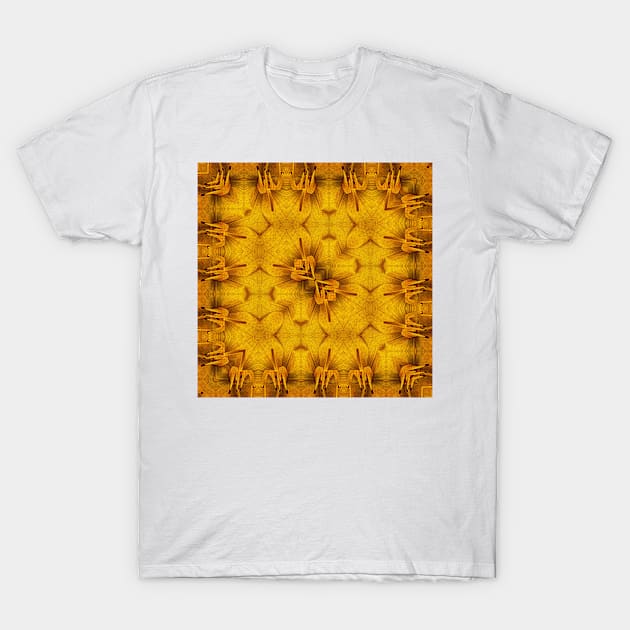 FLORAL DANCE. BLOOMİNG GOLD floral fantasy pattern and design T-Shirt by mister-john